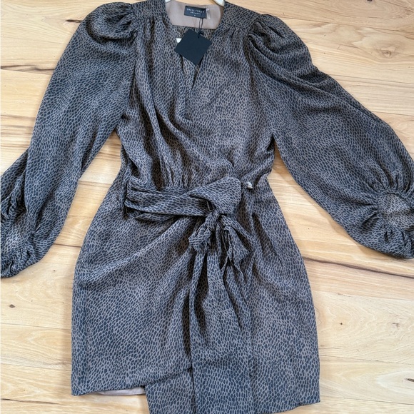 Dress Forum Dresses & Skirts - Dress Forum Brown Patterned Long Sleeve Dress